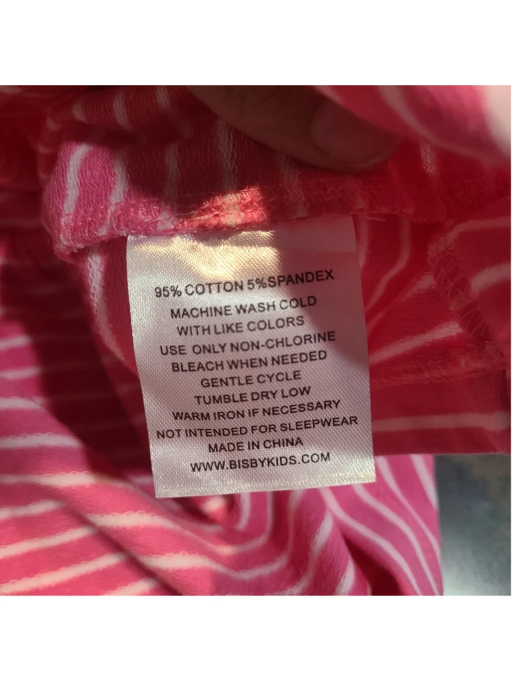 NEW Bisby Little English Dress Size 7 Pink White Ruffle Knit Long Sleeve Dress